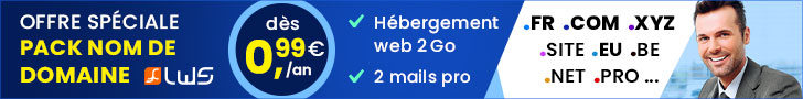 Offre Pack Nom de Domaine LWS - dès 0,99€/jan
